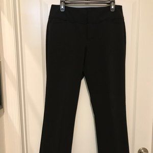 Elle Size 10 Pocketless Black Slacks